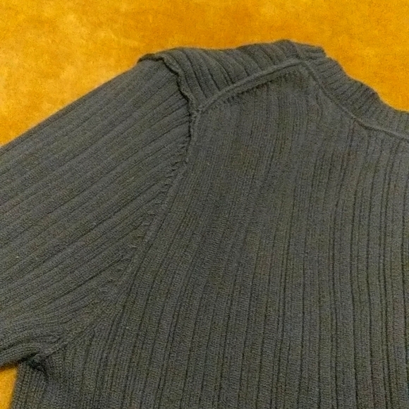 Vintage Old Navy Blue Ribbed Inside Out Sweater - Picture 8 of 11